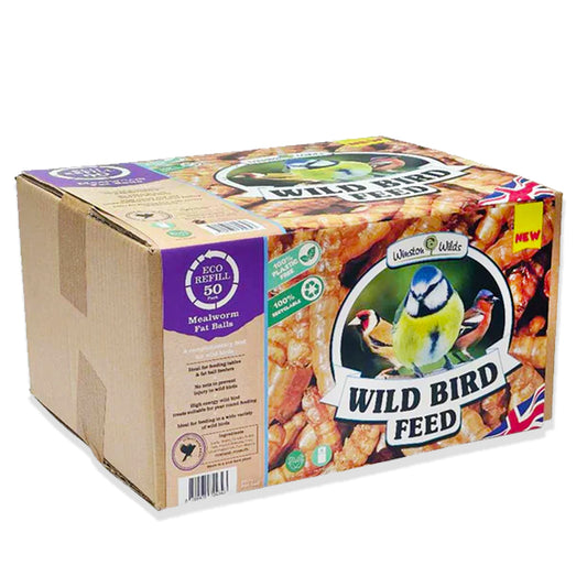 50 Mealworm Fat Balls Eco Refill