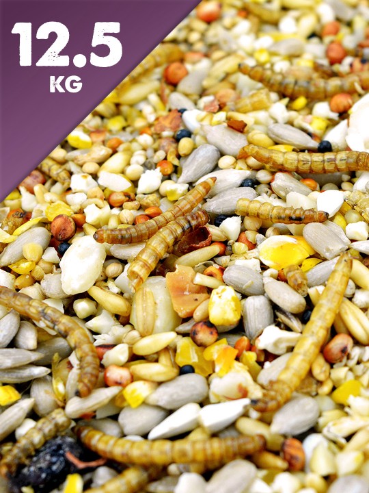 12.5kg Seed & Mealworm Mix