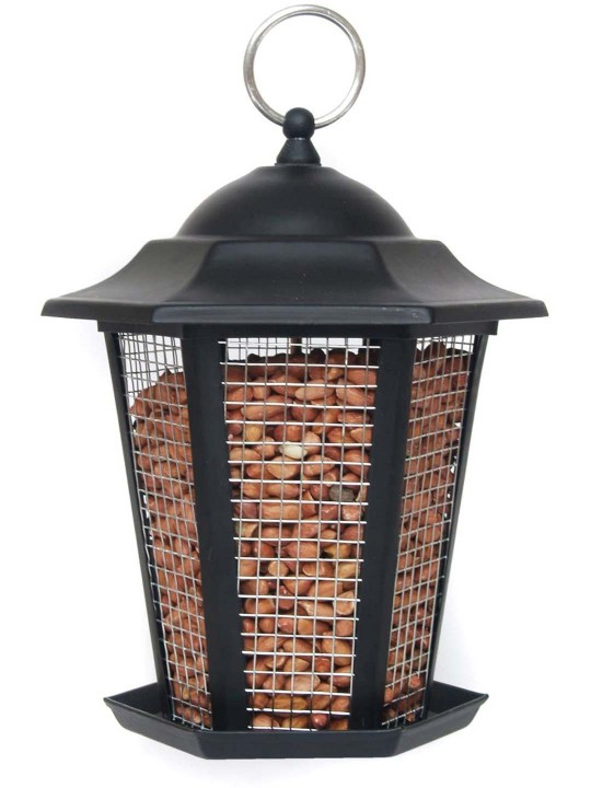 Victorian lantern style metal peanut feeder